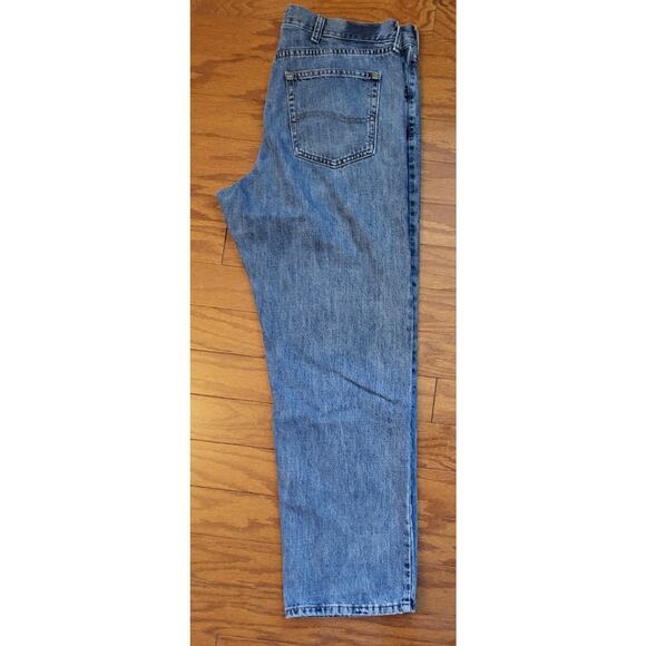 Lee Jeans Men Size (38x29 Actual) Blue Stone Wash Regular Fit Straight Leg Pants - Picture 7 of 13